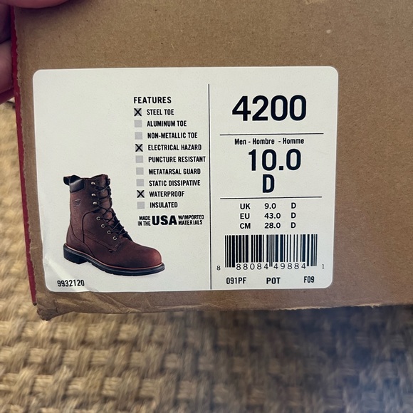 Red Wing Men’s Dynaforce Steel Toe Boots - Picture 3 of 3